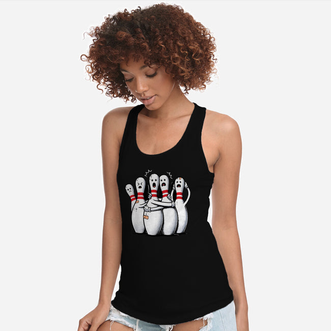 Panic At The Bowling Alley-Womens-Racerback-Tank-GoshWow