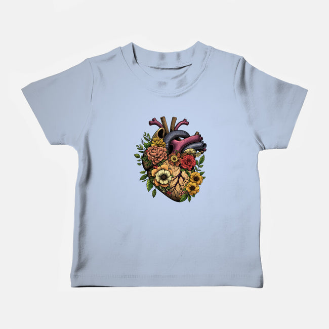 Bloomin Heart-Baby-Basic-Tee-GoshWow