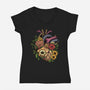 Bloomin Heart-Womens-V-Neck-Tee-GoshWow