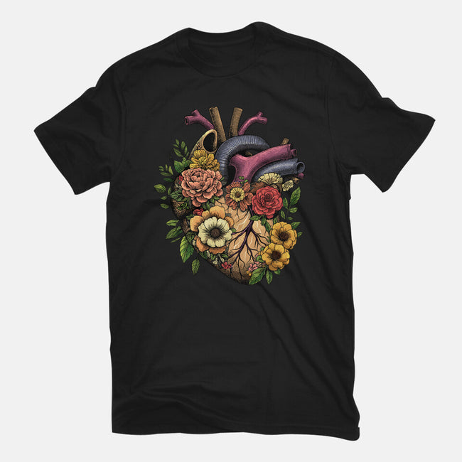 Bloomin Heart-Womens-Fitted-Tee-GoshWow