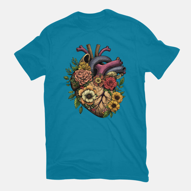 Bloomin Heart-Womens-Fitted-Tee-GoshWow