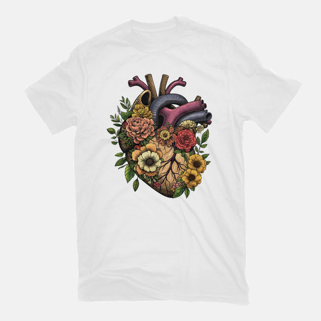 Bloomin Heart-Womens-Fitted-Tee-GoshWow