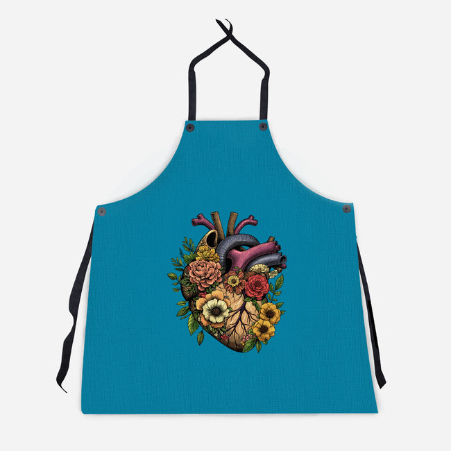 Bloomin Heart-Unisex-Kitchen-Apron-GoshWow