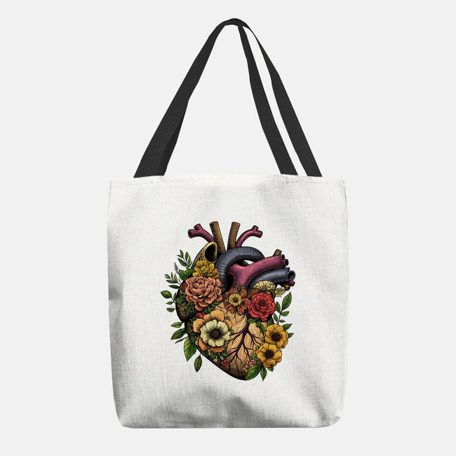 Bloomin Heart-None-Basic Tote-Bag-GoshWow