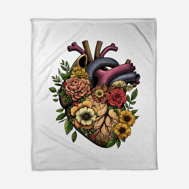 Bloomin Heart-None-Fleece-Blanket-GoshWow