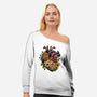 Bloomin Heart-Womens-Off Shoulder-Sweatshirt-GoshWow