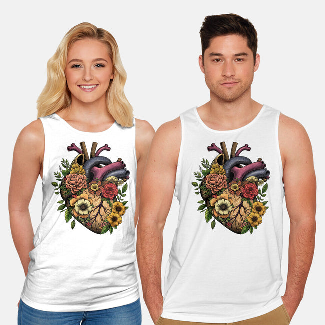 Bloomin Heart-Unisex-Basic-Tank-GoshWow