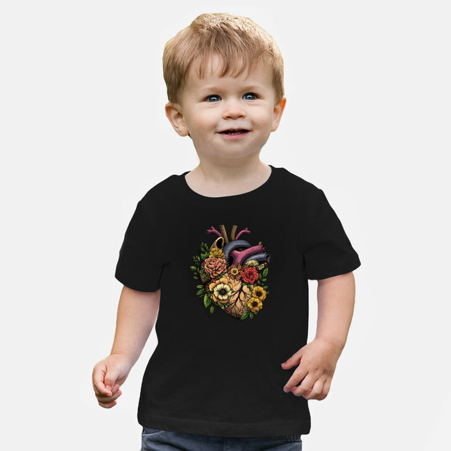 Bloomin Heart-Baby-Basic-Tee-GoshWow