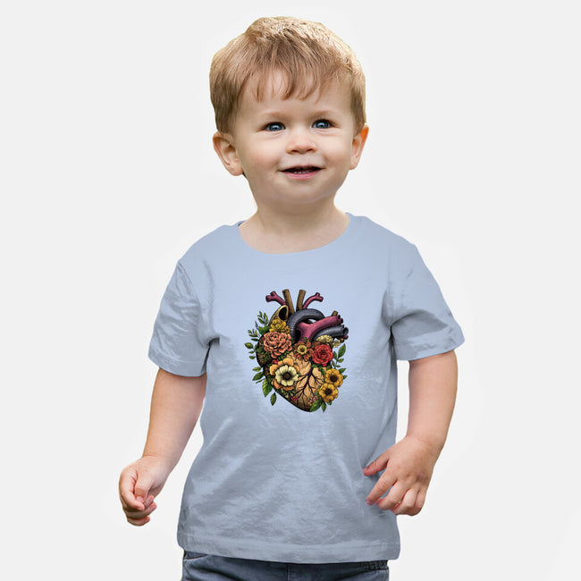 Bloomin Heart-Baby-Basic-Tee-GoshWow