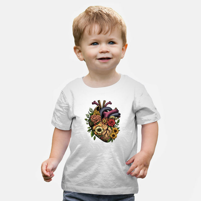 Bloomin Heart-Baby-Basic-Tee-GoshWow