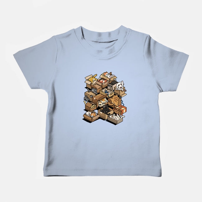 Cardboard Cats-Baby-Basic-Tee-Wowsome