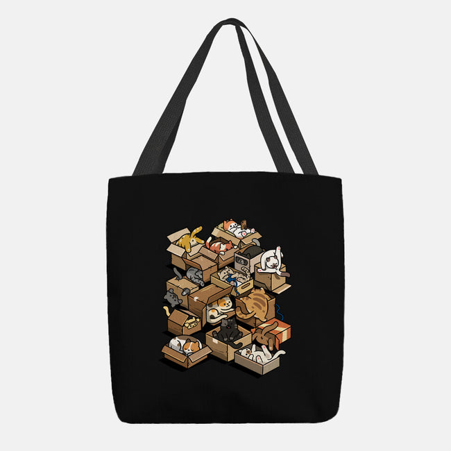 Cardboard Cats-None-Basic Tote-Bag-Wowsome