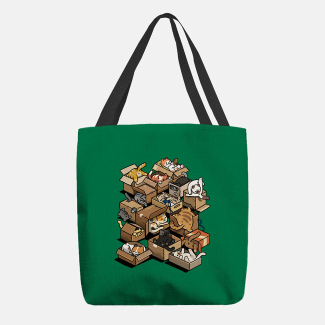 Cardboard Cats-None-Basic Tote-Bag-Wowsome