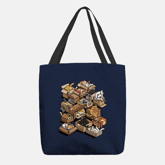 Cardboard Cats-None-Basic Tote-Bag-Wowsome