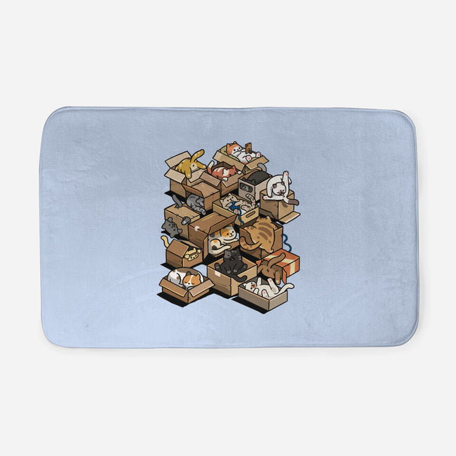 Cardboard Cats-None-Memory Foam-Bath Mat-Wowsome