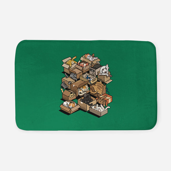 Cardboard Cats-None-Memory Foam-Bath Mat-Wowsome