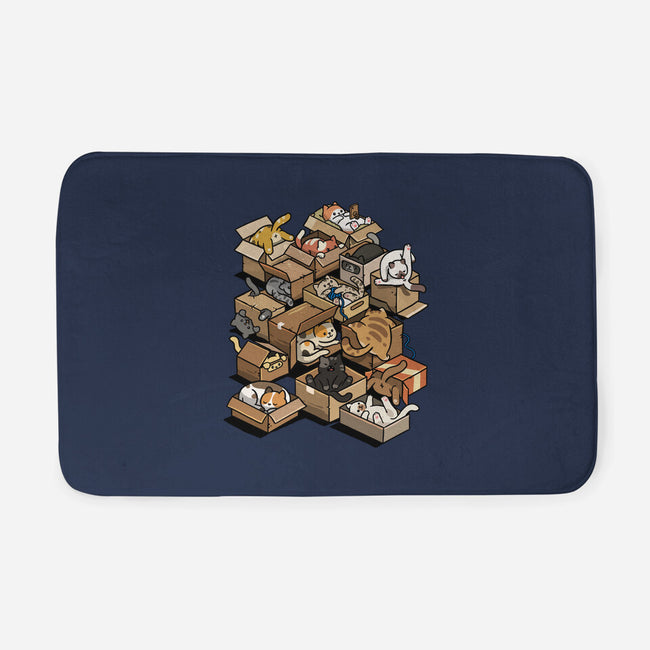 Cardboard Cats-None-Memory Foam-Bath Mat-Wowsome