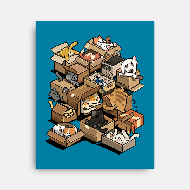 Cardboard Cats-None-Stretched-Canvas-Wowsome