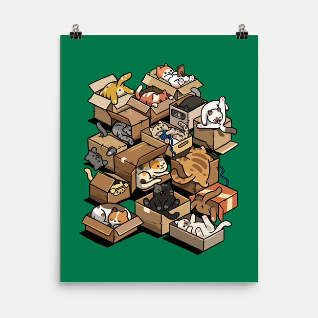 Cardboard Cats-None-Matte-Poster-Wowsome