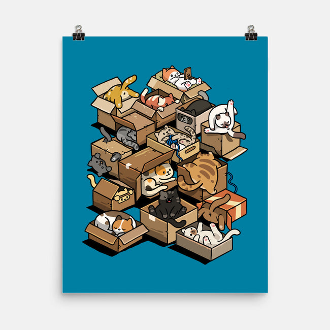 Cardboard Cats-None-Matte-Poster-Wowsome