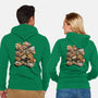 Cardboard Cats-Unisex-Zip-Up-Sweatshirt-Wowsome