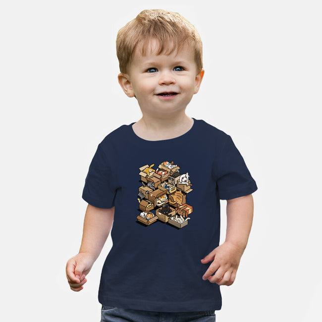 Cardboard Cats-Baby-Basic-Tee-Wowsome