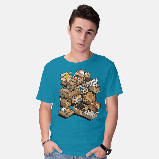 Cardboard Cats-Mens-Basic-Tee-Wowsome