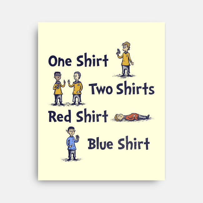 Red Shirt Blue Shirt-None-Stretched-Canvas-kg07