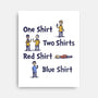 Red Shirt Blue Shirt-None-Stretched-Canvas-kg07