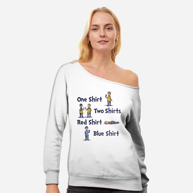 Red Shirt Blue Shirt-Womens-Off Shoulder-Sweatshirt-kg07