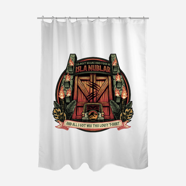 Dino Food In Isla Nublar-None-Polyester-Shower Curtain-glitchygorilla