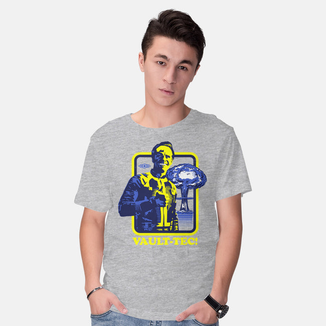 Vault Tec Coop-Mens-Basic-Tee-rocketman_art