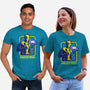 Vault Tec Coop-Unisex-Basic-Tee-rocketman_art