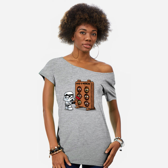 Whack A Wookie-Womens-Off Shoulder-Tee-MelesMeles