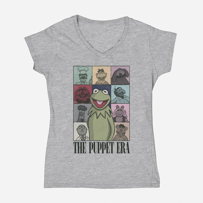 The Puppet Era-Womens-V-Neck-Tee-NMdesign