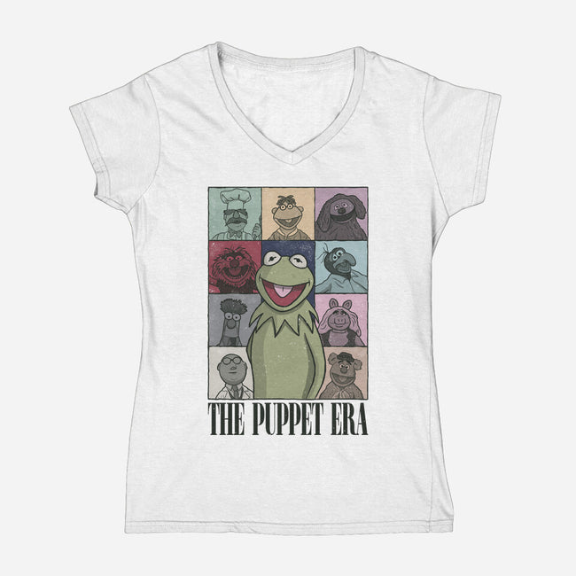 The Puppet Era-Womens-V-Neck-Tee-NMdesign