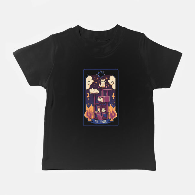 The Tower Cat Tarot-Baby-Basic-Tee-tobefonseca