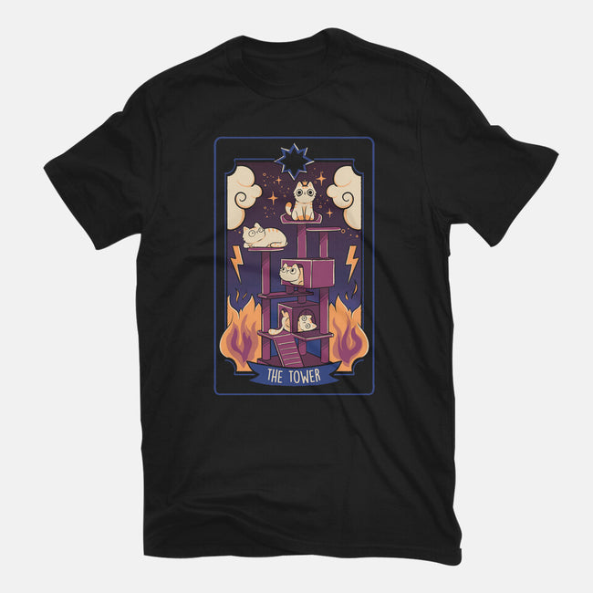 The Tower Cat Tarot-Mens-Heavyweight-Tee-tobefonseca