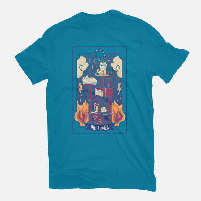 The Tower Cat Tarot-Mens-Heavyweight-Tee-tobefonseca