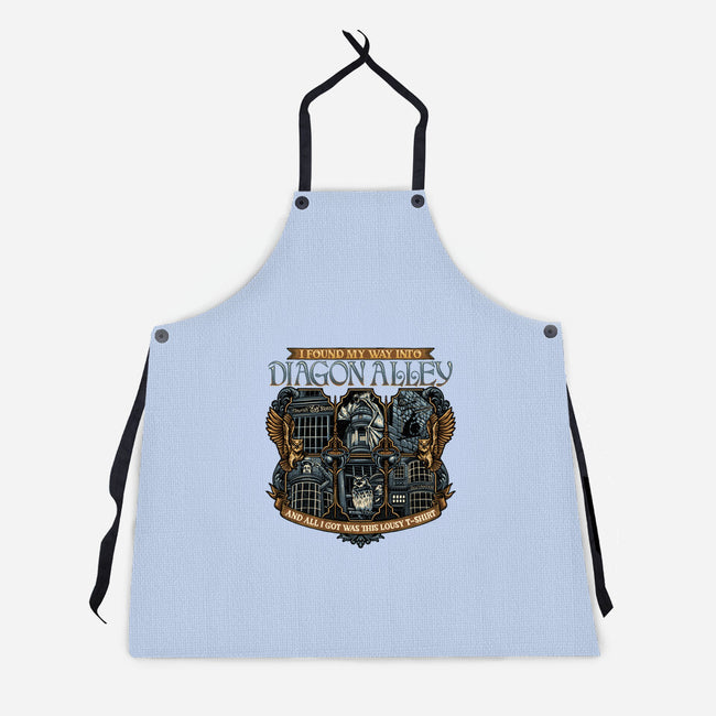 Let's Go To Diagon Alley-Unisex-Kitchen-Apron-glitchygorilla