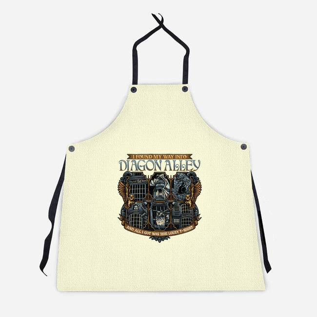 Let's Go To Diagon Alley-Unisex-Kitchen-Apron-glitchygorilla