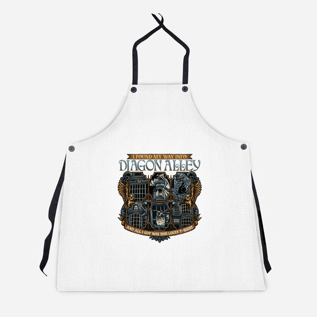 Let's Go To Diagon Alley-Unisex-Kitchen-Apron-glitchygorilla