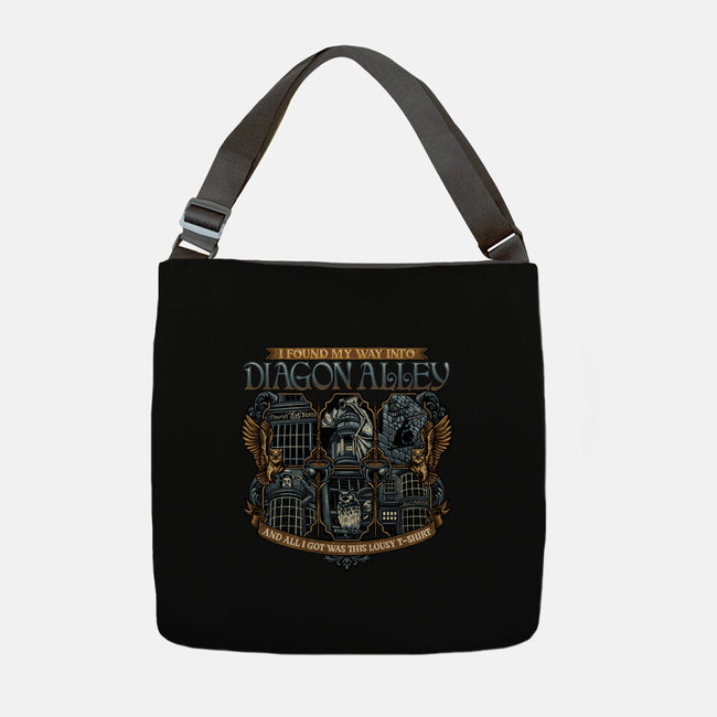 Let's Go To Diagon Alley-None-Adjustable Tote-Bag-glitchygorilla