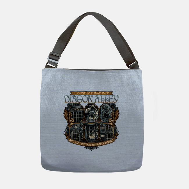 Let's Go To Diagon Alley-None-Adjustable Tote-Bag-glitchygorilla