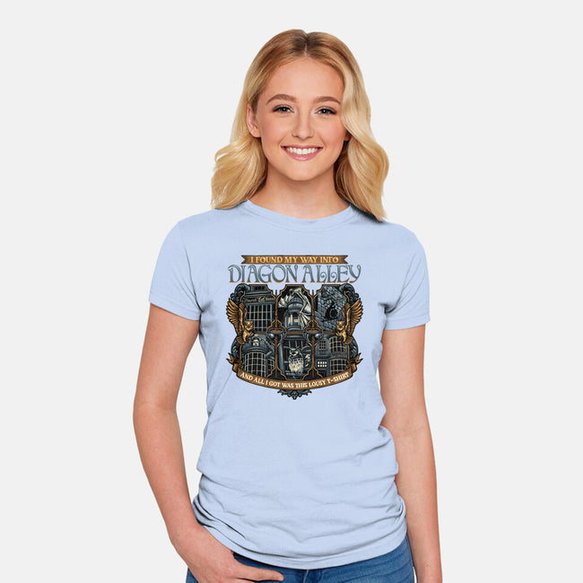 Let's Go To Diagon Alley-Womens-Fitted-Tee-glitchygorilla