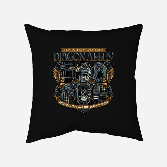 Let's Go To Diagon Alley-None-Removable Cover-Throw Pillow-glitchygorilla