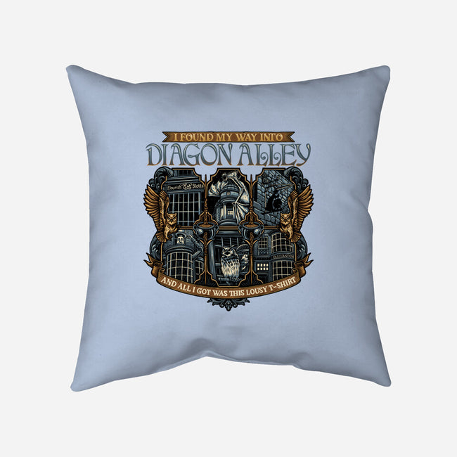 Let's Go To Diagon Alley-None-Removable Cover-Throw Pillow-glitchygorilla