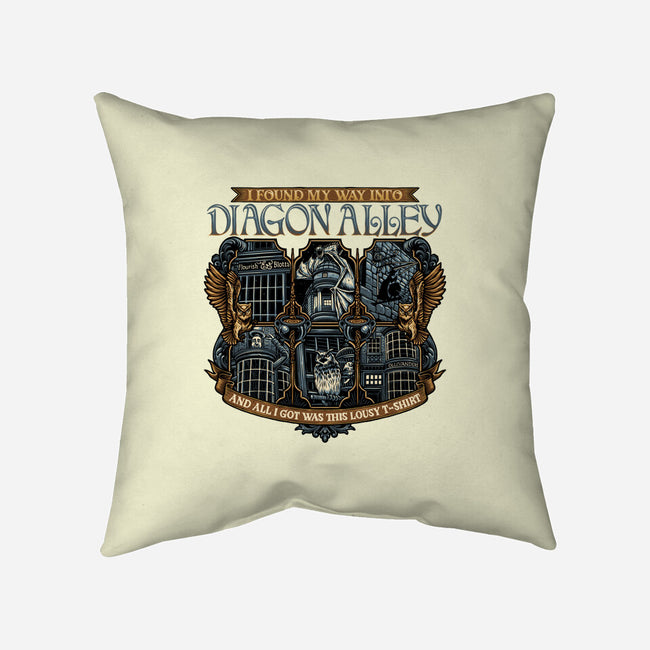 Let's Go To Diagon Alley-None-Removable Cover-Throw Pillow-glitchygorilla