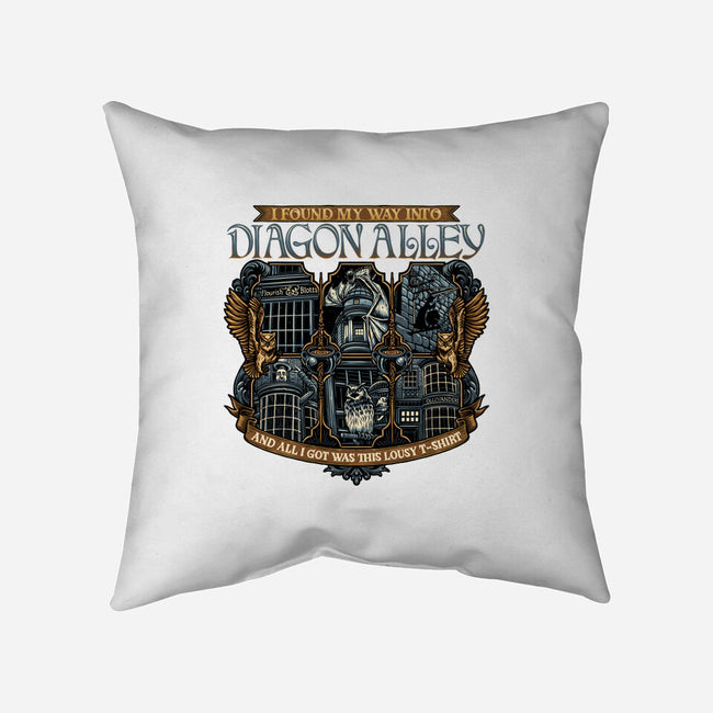 Let's Go To Diagon Alley-None-Removable Cover-Throw Pillow-glitchygorilla