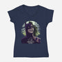 The Ghost Returns-Womens-V-Neck-Tee-rmatix